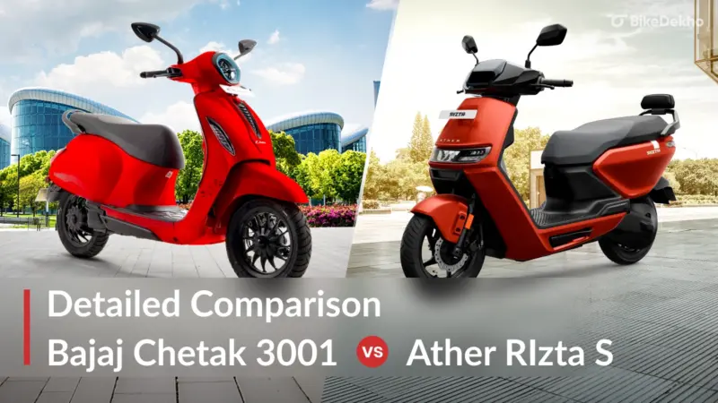 Bajaj Chetak 3001 vs Ather Rizta S 2.9kWh: Detailed Comparison