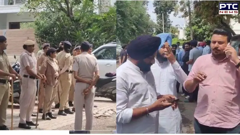 SOI leaders hold protest over CM Mann's derogatory remarks against orgnisation, detained