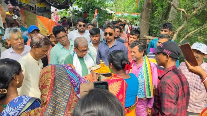 TMC, Sabang,  সবংয়ে মিছিল ও জনসংযোগ কর্মসূচি মানস রঞ্জন ভুঁইঞার