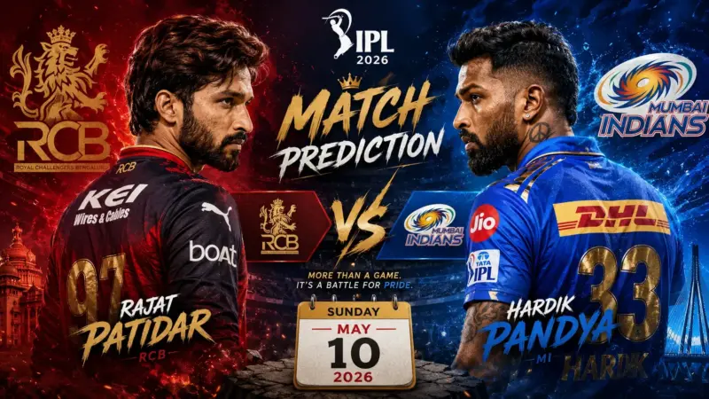 RCB vs MI match prediction: Who will win today's IPL match between Royal Challengers Bengaluru and Mumbai Indians?
