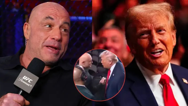(Video) Donald Trump's Long Shake Hand With Joe Rogan at UFC 327 Goes Viral