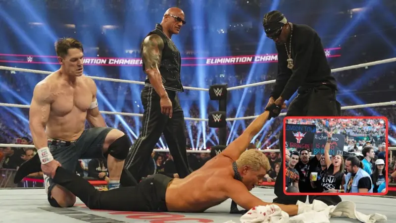 "Massive W for using scratch logo"- $80 million worth Travis Scott launches brand-new WWE merch inspired by John Cena's heel turn; fans react