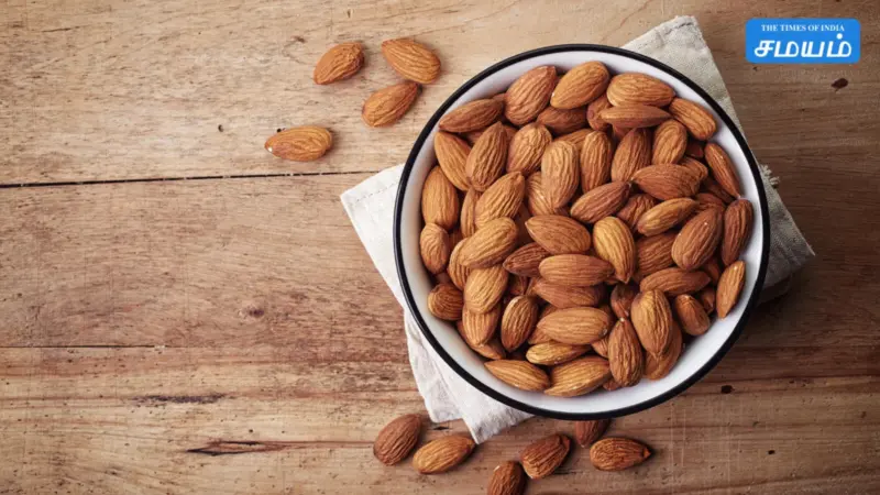 காலையில் ஊறவைத்த பாதாம் சாப்பிடுவதால் கிடைக்கும் 5 ஆரோக்கிய நன்மைகள்