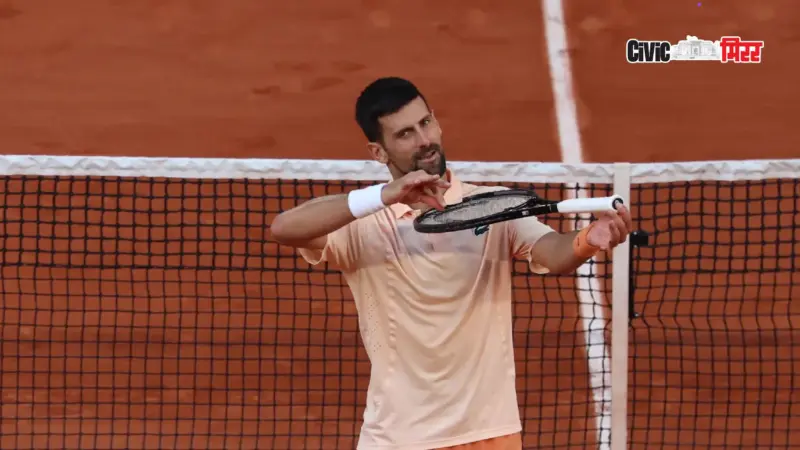 French Open 2026 : नोवाक जोकोविचचा संघर्षमय विजय; रॉयरला नमवून गाठली तिसरी फेरी.