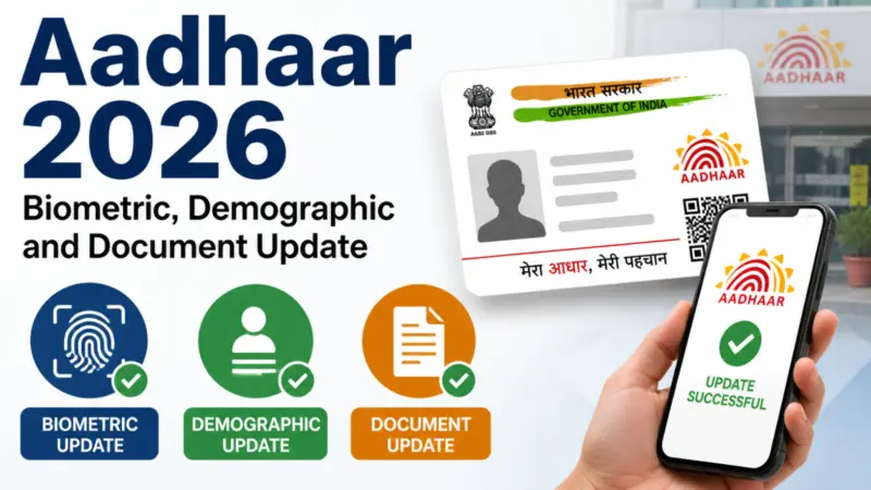 Aadhaar Charges 2026: Biometric, Demographic and Document Update Fees