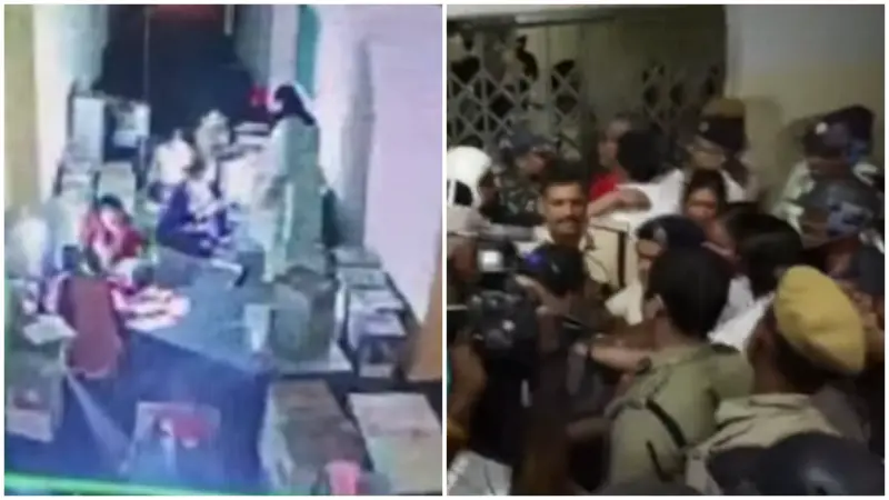 സിസിടിവി ദൃശ്യങ്ങള് പുറത്തുവിട്ട് ടിഎംസി, ബംഗാളില് സ്ട്രോങ് റൂമിലെ ബാലറ്റ് പെട്ടി തുറക്കാൻ ശ്രമിച്ചെന്ന് ആരോപണം; മമതയടക്കം സ്ഥലത്തെത്തി വൻ പ്രതിഷേധം