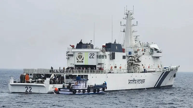 Indian Coast Guard rescues over 50 people from missing boat