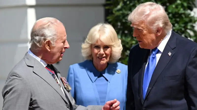 Britain's King Charles bids farewell to Trump as US state visit ends