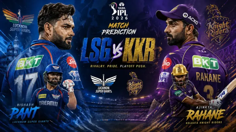 LSG vs KKR match prediction: Who will win today's IPL 2026 match between Lucknow Super Giants and Kolkata Knight Riders?