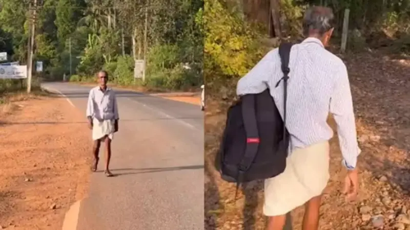Bengaluru grandpa waits at bus stop just 50 metres from home, wins hearts