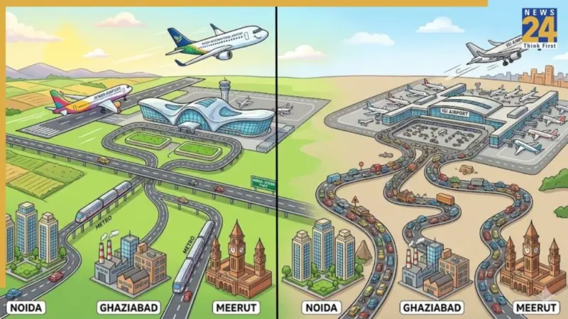 Jewar or IGI? Which airport is more convenient for people in Noida, Ghaziabad and Meerut - Check total distance, travel time and other details