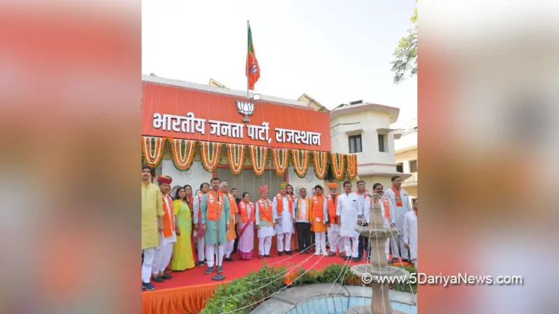 Bhajan Lal Sharma calls for public-centric governance as BJP celebrates foundation day in Jaipur