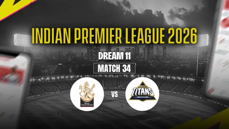 RCB vs GT Dream11 Prediction Today, Match 34, Pitch Report, Fantasy Tips