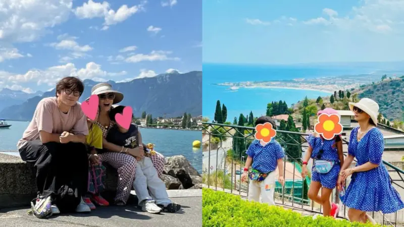 Ji Sung and Lee Bo Young radiate happy family vibes as they pose with their kids in family vacation photos; Check out