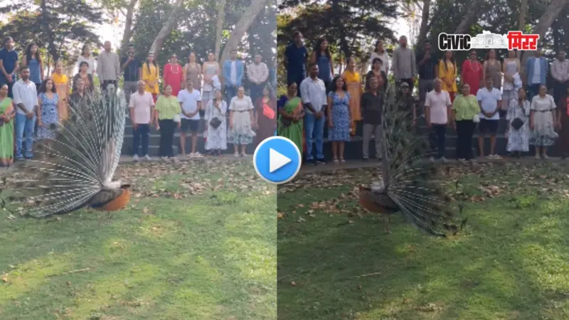 Mumbai | राष्ट्रीय पक्ष्याचा राष्ट्राभिमान.! लोकभवनात राष्ट्रगीताच्या वेळी अचानक आला मोर अन्. पुढे काय घडलं? पाहा Video.