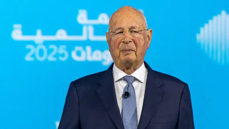 Klaus Schwab steps down as World Economic Forum chairman after 55 years, Peter Brabeck-Letmathe named interim chair