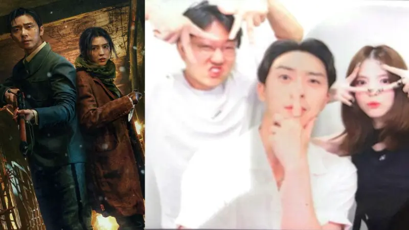 PICS: Han So Hee hangs out with Gyeongseong Creature co-star Park Seo Joon and director Jung Dong Yoon