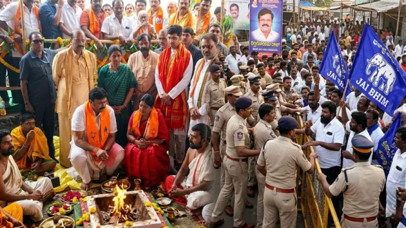 ఆకివీడులో హైటెన్షన్.. పెద్దపేట రామాలయం పునర్నిర్మాణంపై కొనసాగుతున్న ఉద్రిక్తత