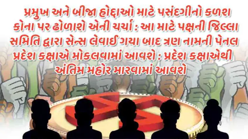 સ્થાનિક સ્વરાજ્યની સંસ્થાઓના પ્રમુખ માટે પેનલ બનશે