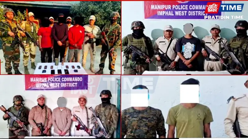 Manipur Security Forces Nab Several Insurgents, Confiscate Illegal Arms
