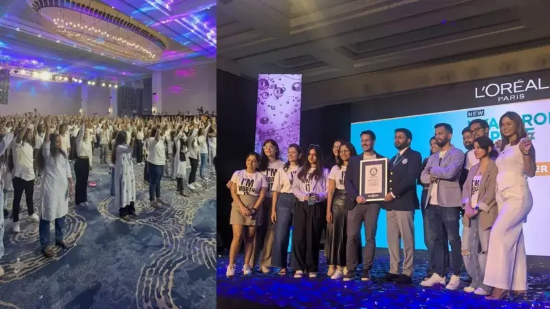 लोरियल पेरिस हायलूरॉन प्योर ने 'फ्री योर हेयर' कैंपेन के साथ गिनीज वर्ल्ड रिकॉर्ड बनाया: L'Oréal Paris Hyaluron Pure