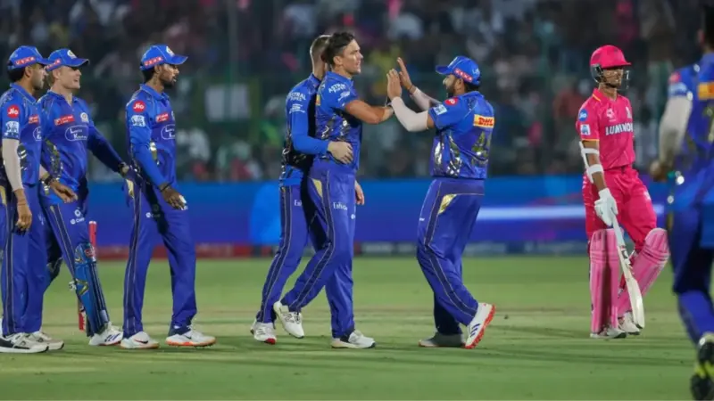 RR vs MI Head to Head Records and Stats - IPL 2026
