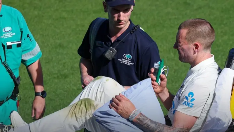 Blair Tickner stretchered off with shoulder injury vs West Indies; New Zealand running out of players