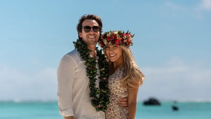 Hugh Hefner's widow, Crystal Harris, elopes for a romantic island wedding with James Ward