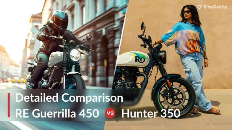 Royal Enfield Guerrilla 450 vs Hunter 350: Top 5 Differences