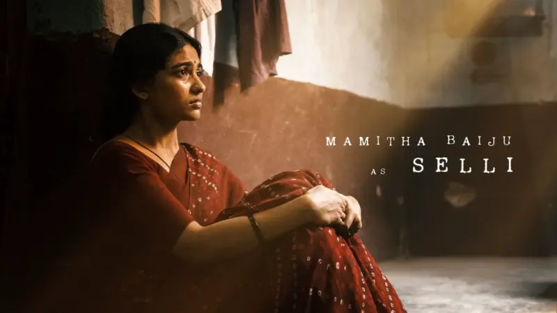 கர படத்தில் மமிதா பைஜுவின் கதாப்பாத்திரம் இதுதான். போஸ்டர் வெளியிட்ட படக்குழு