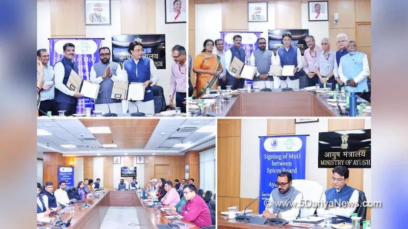 AYUSHEXCIL and Spices Board of India Sign MoU to Strengthen Global Promotion of Ayush Products and Medicinal Spices