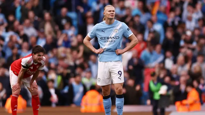 Erling Haaland seals crucial win for Manchester City over Arsenal in title showdown