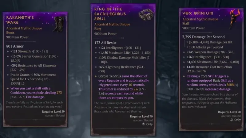 Diablo 4 Is Making Mythic Uniques Nothing Special