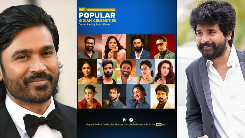 Dhanush and Sivakarthikeyan feature in IMDb's 'Popular Indian Celebrities' of the week