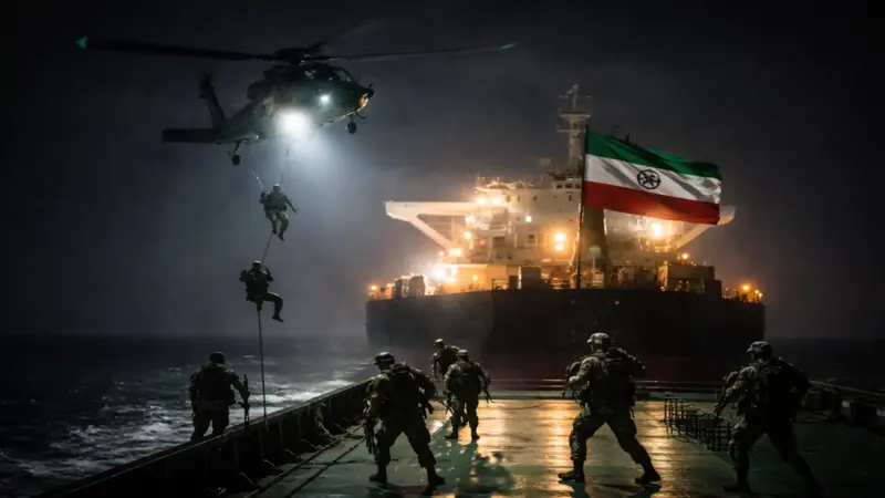 Helicopter Raid at Sea: US Marines Storm Iranian Ship in Night Raid, Dramatic Video Surfaces