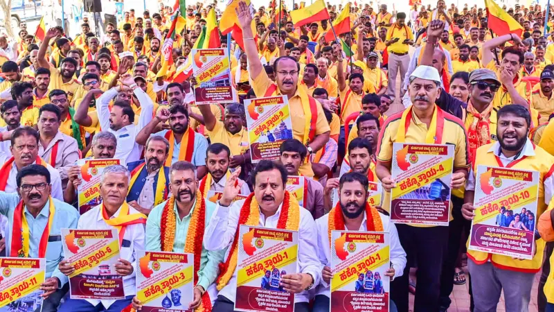 Bengaluru: Kannada activists push bilingual policy, local jobs
