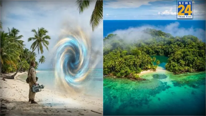 THIS island allows 'real' time travel, travelers step into future from here; its located in., travel banned due to US, Russia because.