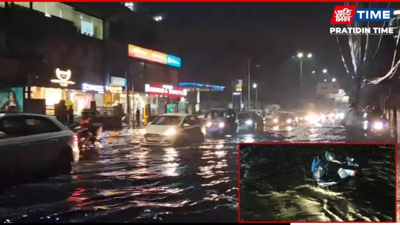 Heavy Rain Triggers Widespread Waterlogging, 50 Rescued in Kamrup Metro