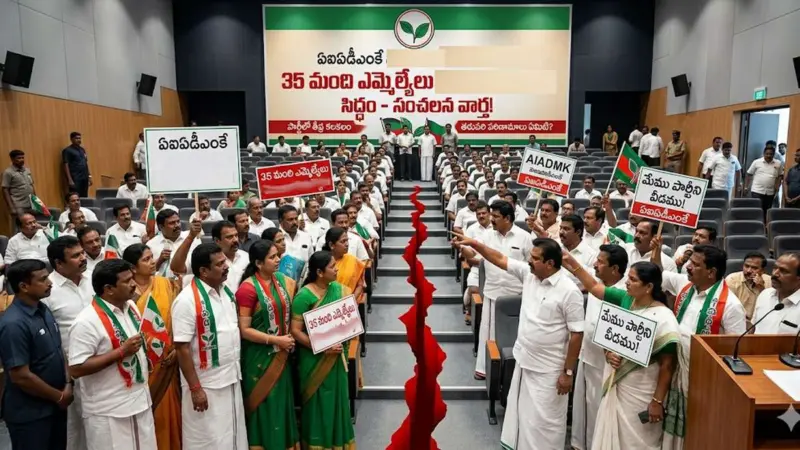 TVK విజయ్ దెబ్బతో అన్నాడీఎంకే రెండాకులు రెండు ముక్కలవుతుందా? 35 మంది జంప్?!!