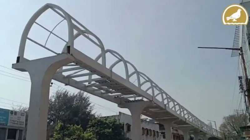 Traffic diversion in Hyderabad's Mehdipatnam due to skywalk construction work