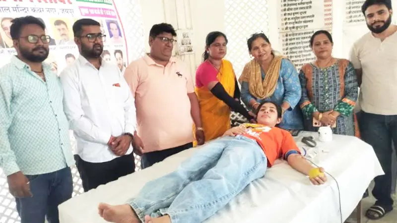 विशाल रक्तदान शिविर में 108 यूनिट रक्त संग्रह