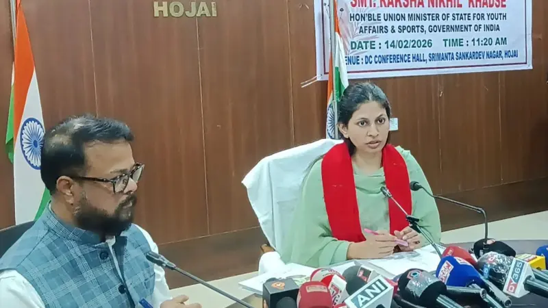 Union Minister Raksha Nikhil Khadse reviews central schemes in Hojai