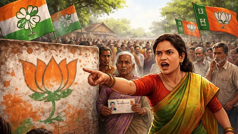 BJP: দেওয়ালের পদ্ম না মুছলে বন্ধ হবে লক্ষ্মীর ভাণ্ডার!