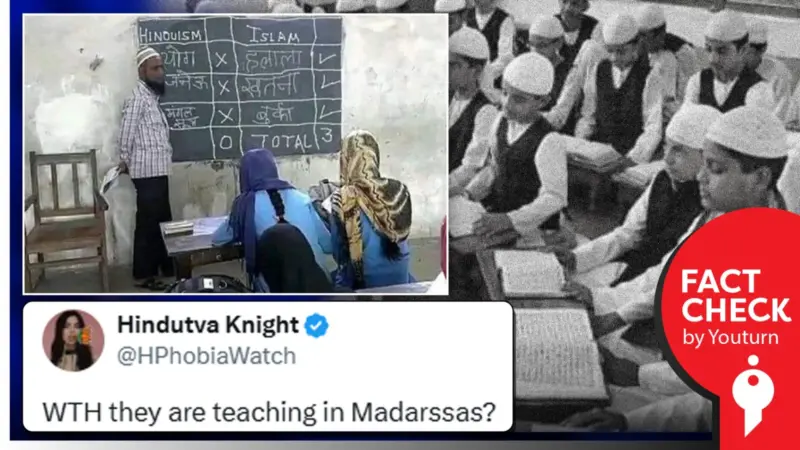 7 Years-Old Image of Muslim Teacher Teaching Sanskrit Falsely shared as Religion Comparison!