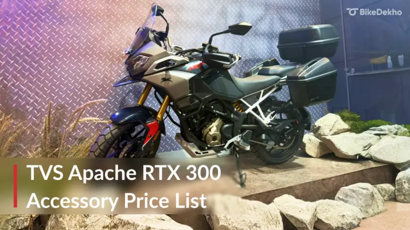 TVS Apache RTX 300 Accessories Price List Revealed