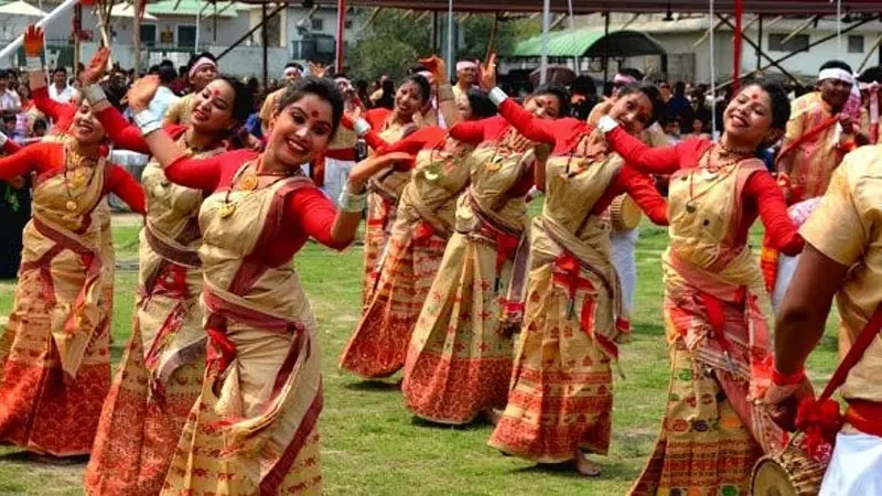 Mukoli Bihu on Bohag 2 at Boarding Field by All Sivasagar District Students' Union