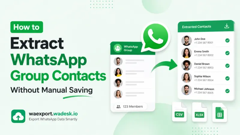 How to Extract WhatsApp Group Contacts Without Manual Saving