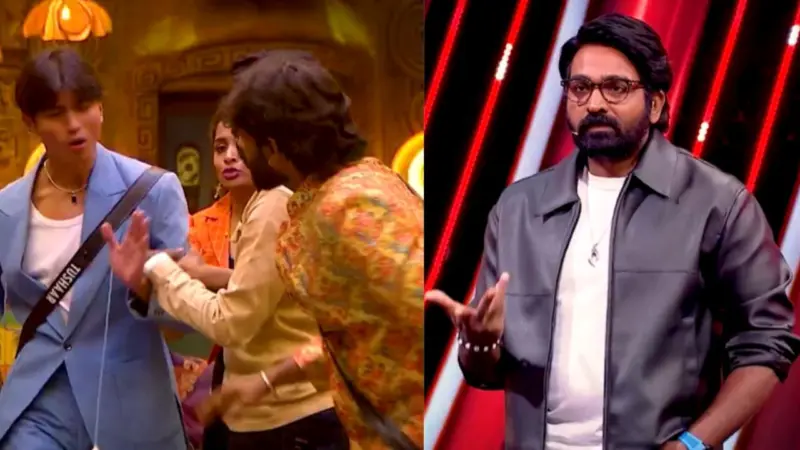 பிக்பாஸ் வீட்டிற்குள் வெடிக்கும் சண்டை. விஜய் சேதுபதி அதிரடி முடிவு!