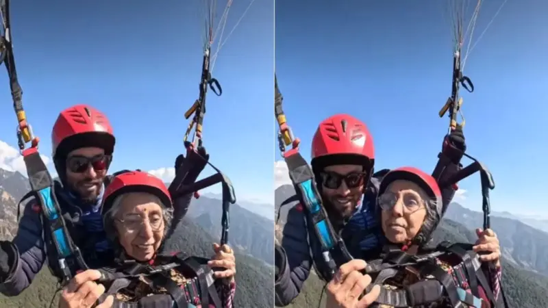 73-Year-Old Woman Goes Paragliding at Bir Billing, Internet Says 'Dadi Rocks'