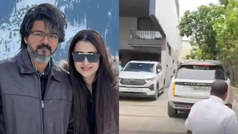 It's official? Trisha blushes as she visits Thalapathy Vijay's home
